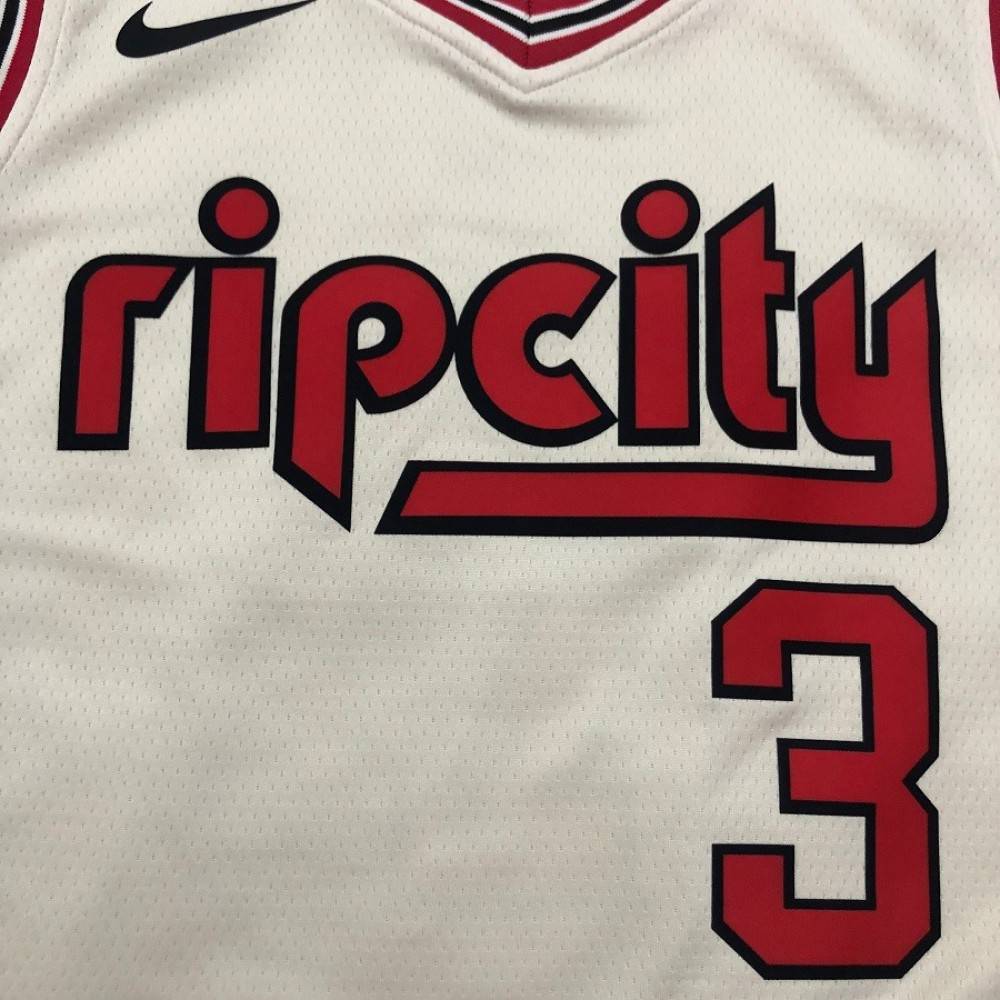 Men's Portland Trail Blazers C.J McCollum Cream 2019/20 Finished Swingman Jersey - City Edition-Pro Kit Vault | Brand New 26/27 Sports Jerseys